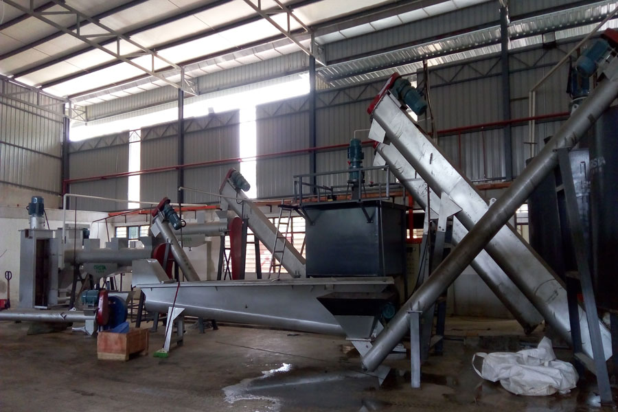 PC disc de-plating paint processing line